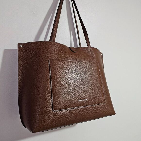 EUC REBECCA MINKOFF MEGAN LEATHER TOTE BROWN LARGE - Picture 2 of 16